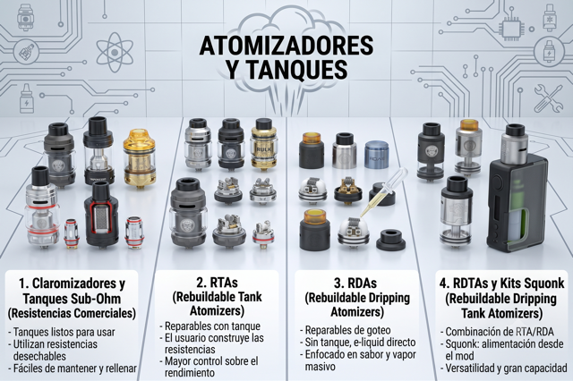 Atomizadores de vapeo