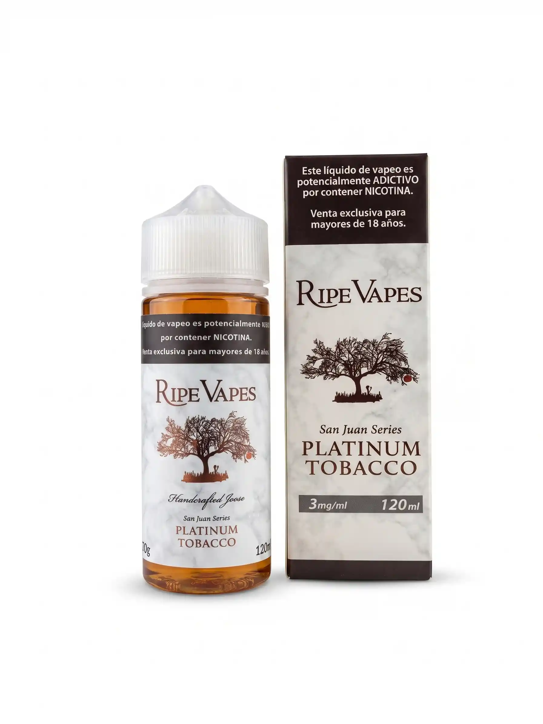 Ripe Vapes 120ml - Platinum Tobacco 3mg 